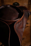 Leather Hat Tricorne Dark Brown