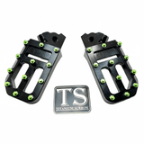 TS Custom Foot Pegs w/ Titanium Grips for Surron and Most Light E-moto