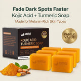 AMVital Turmeric Kojic Acid Soap Bar for Dark Spots & Uneven Tone