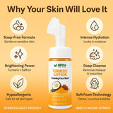 AMVital Turmeric Saffron Foaming Face Wash with Cleansing Brush