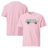 Psychedelic VW Bus Garment Dyed Heavyweight Cotton T-Shirt