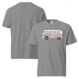Psychedelic VW Bus Garment Dyed Heavyweight Cotton T-Shirt