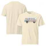Psychedelic VW Bus Garment Dyed Heavyweight Cotton T-Shirt