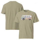 Psychedelic VW Bus Garment Dyed Heavyweight Cotton T-Shirt
