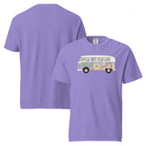 Psychedelic VW Bus Garment Dyed Heavyweight Cotton T-Shirt