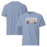 Psychedelic VW Bus Garment Dyed Heavyweight Cotton T-Shirt