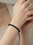 BG140B B.Tiff Black Franco Link Bracelet