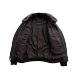 Nicola Men's Sheepskin with Fur Collar Jacket