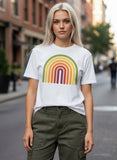 Retro Rainbow Garment Dyed Heavyweight Cotton T-Shirt