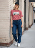 Psychedelic VW Bus Garment Dyed Heavyweight Cotton T-Shirt