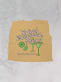 Weekend Margaritas Please! Cropped Muscle Tank