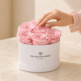 Baby Heart White Box | Light Pink Roses