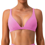 Women's Deep V-Neck U-Shaped Back Sports Bra