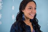 Woven Ikat Fringe Earrings