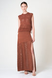 Luxe Sleeveless Top in Brick