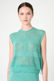 Luxe Sleeveless Top in Aqua