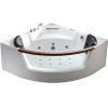EAGO AM197ETL 5 ft Clear Rounded Corner Acrylic Whirlpool Bathtub for Two