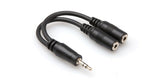 Y Cable, 3.5 Mm Trs To Dual 3.5 Mm Trsf