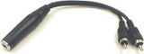 Y Cable, 1/4-In Tsf To Dual Rca
