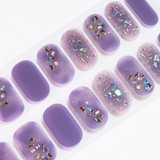 Purple Sparkle Gel Nails